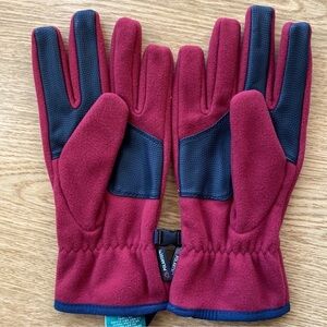 LLBEAN New, Men’s L, Maroon-ish Fleece Gloves